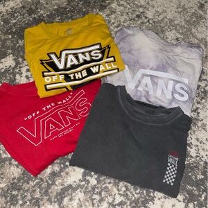 Vans Long-sleeve Tees - Red, Yellow, Gray, and Purple/White Tie Dye
